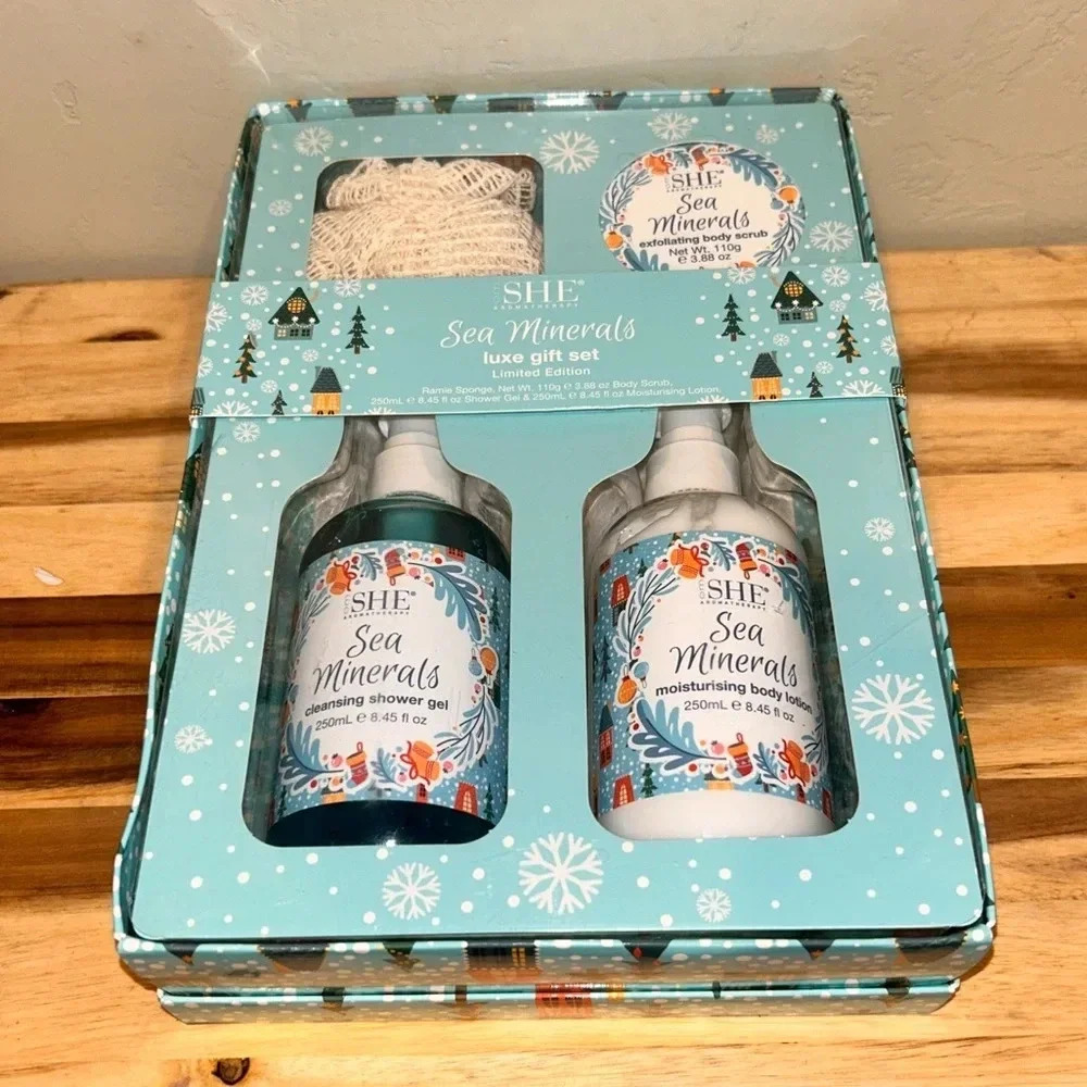 SHE OM AROMATHERAPY SEA MINERALS LUXE GIFT SET. LIMITED EDITION. BRAND NEW!! - Picture 5 of 6